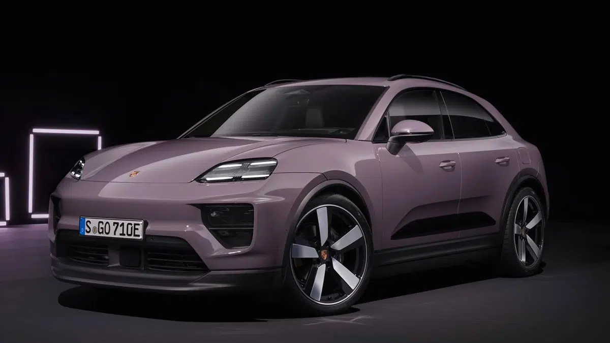 Porsche Macan eléctrico 2025, face avant sculptée avec feux LED Matrix et calandre aérodynamique