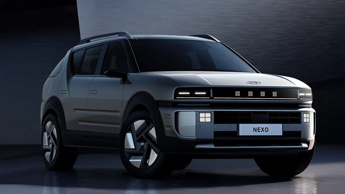 Vista frontal del Hyundai Nexo 2025 restyled, diseño modernizado y firma LED rediseñada